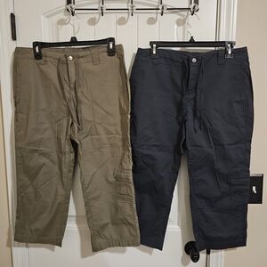Danskin Women's Cargo Pants - Khaki and Navy